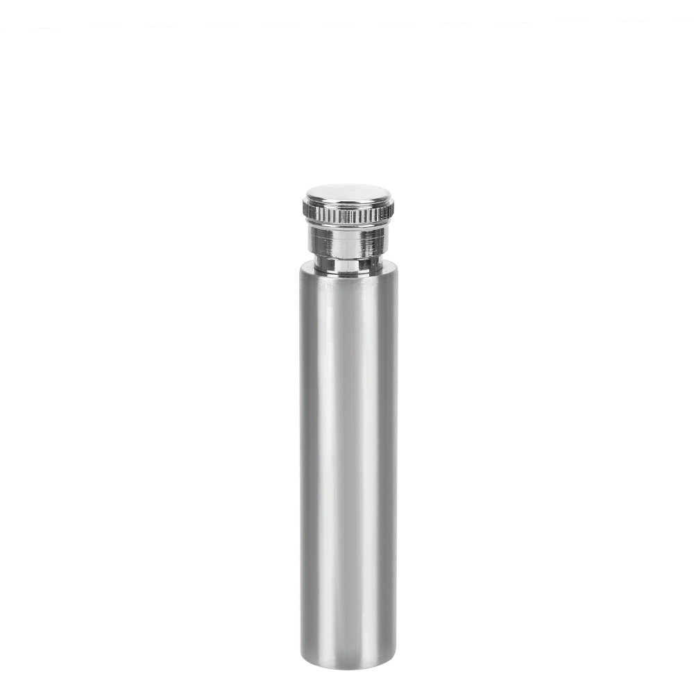 Tegooe Portable Stainless Steel 1oz Tubular Mini Hip Flask for Whiskey and Spirits