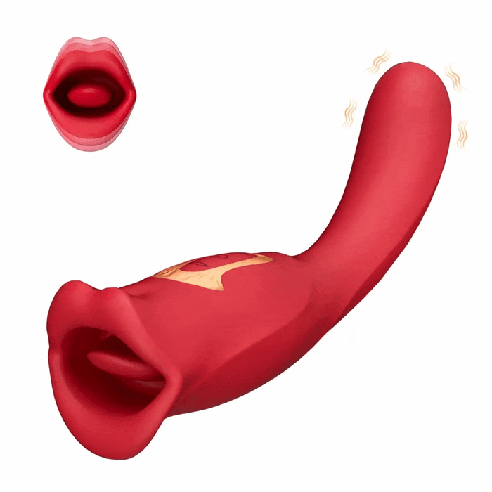 Rose Kiss 2.0 - Biting & Licking G-spot Vibrator - Rose Toy
