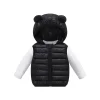 Kid Baby Girl Thin Solid Color Hooded Warm Vest Coat
