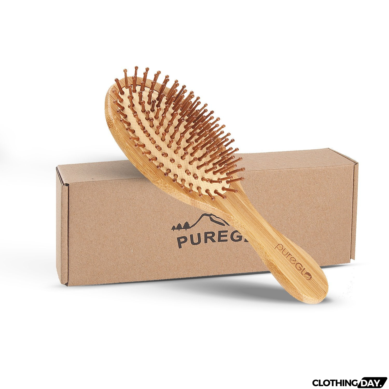 Natural Bamboo Paddle Hair Brush Oval