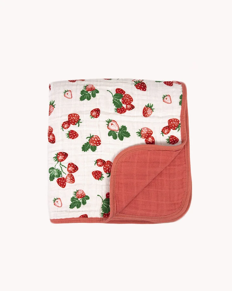 Original Cotton Muslin Quilt - Strawberry Patch