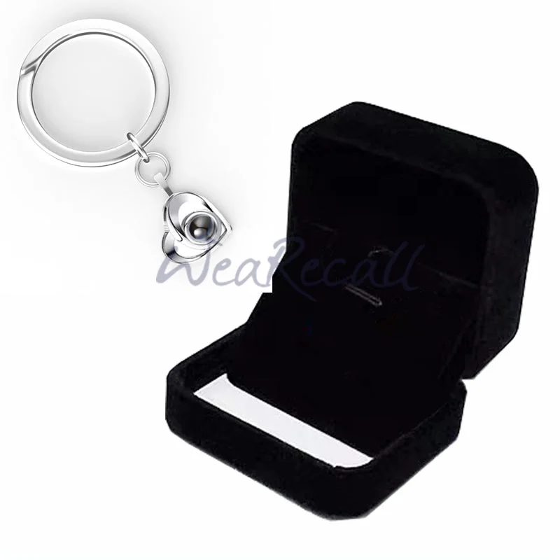 2023 Projector Picture Custom Personalized Heart Photo Keychain wetirmss