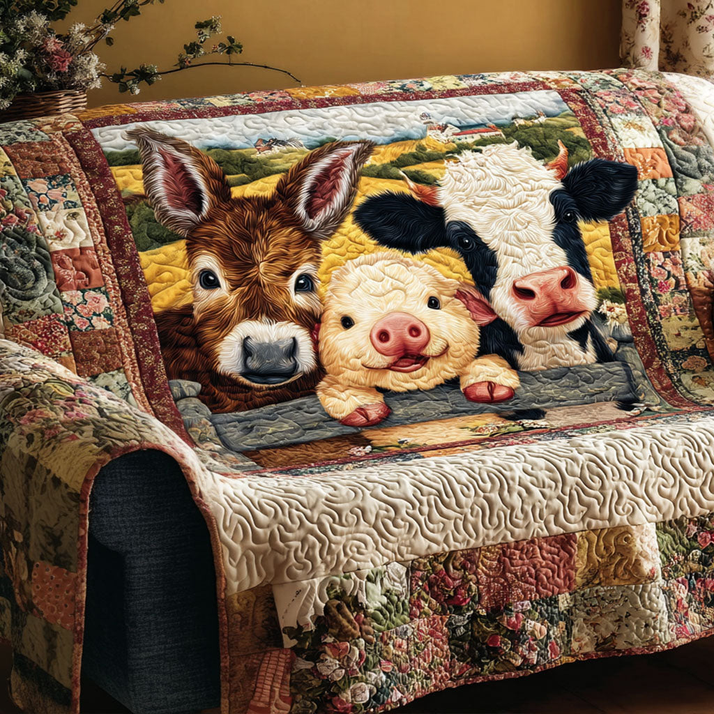 Farm Companions Quilted Sofa Cover NCU0NT11897 everthome