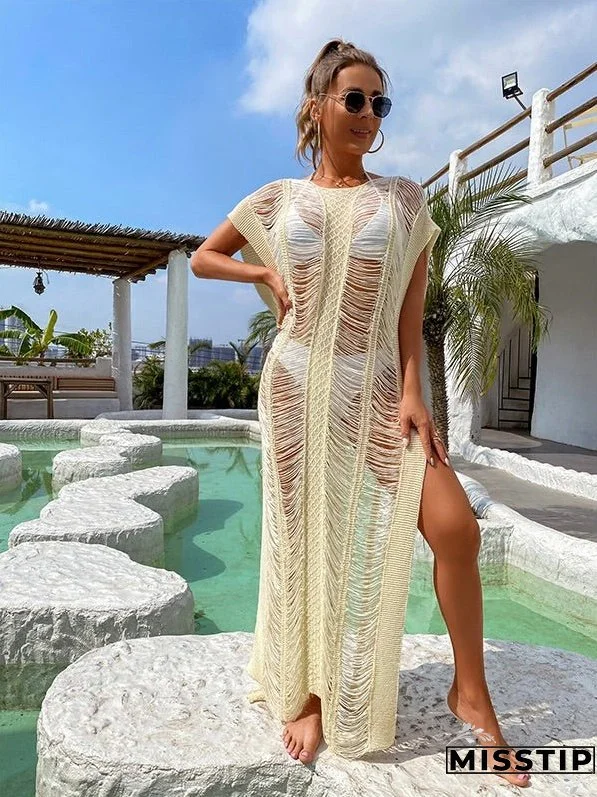 Hollow-out Beach Cover Up Skirt