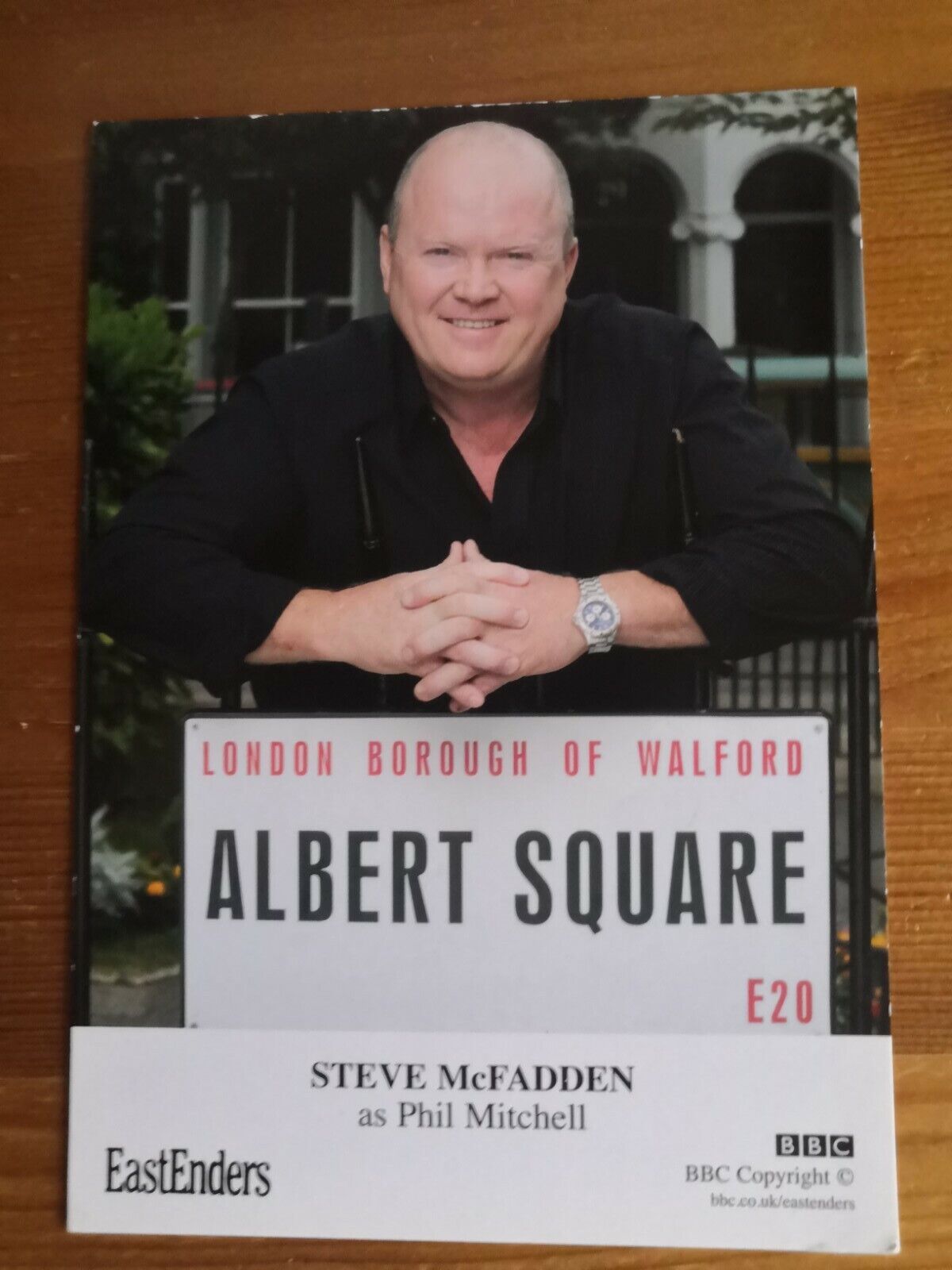 EASTENDERS UNSIGNED CAST CARD OF STEVE MCFADDEN