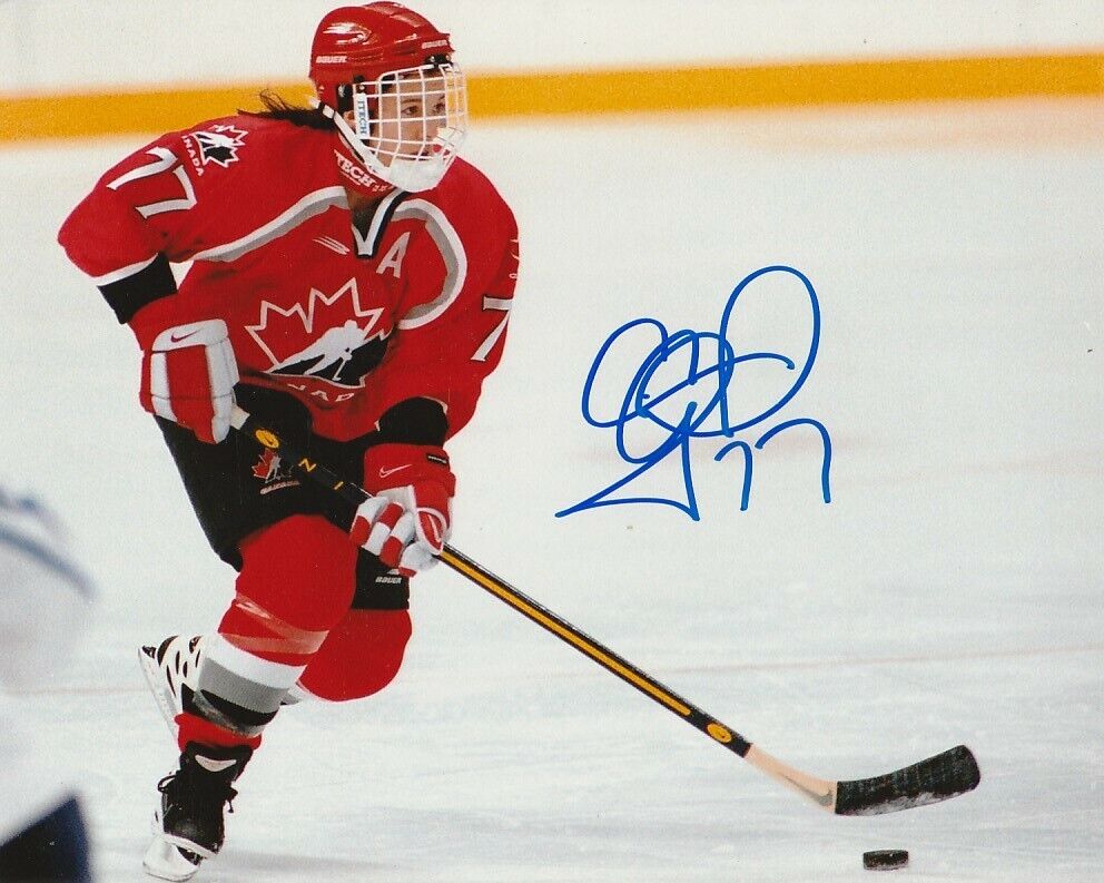 CASSIE CAMPBELL SIGNED TEAM CANADA WOMENS HOCKEY LEGEND 8x10 Photo Poster painting! Autograph