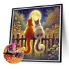 (US Local)Cats 5D DIY Full Drill Round Big Size Diamond Painting Kit for Home Wall Decor 50x50cm
