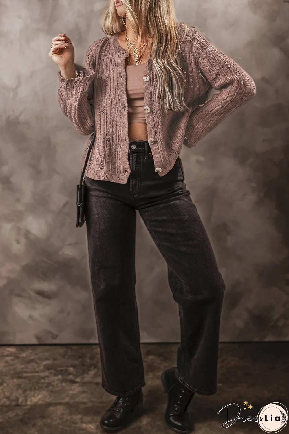 Button Up Long Sleeve Cardigan