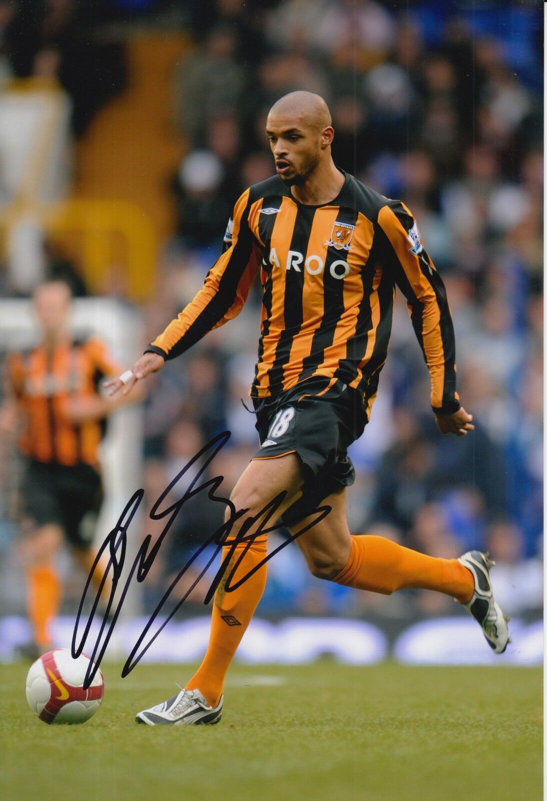 HULL CITY HAND SIGNED CALEB FOLAN 12X8 Photo Poster painting.