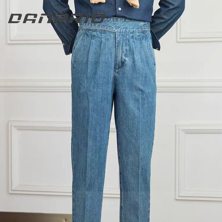 Premium Casual Versatile Denim Straight Gentleman Pants DANRRIO.COM DANRRIO