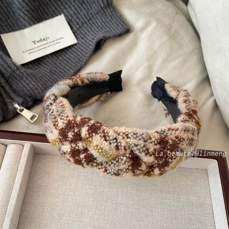 Elegant Retro Solid Color Cloth Hair Band