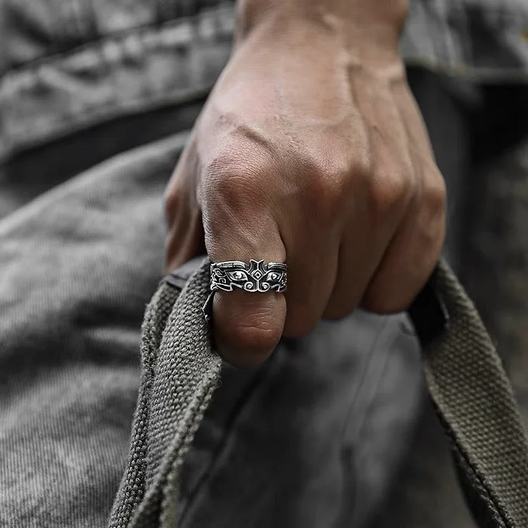 Coutureaura Men Vintage Gluttonous Divine Beast Ring