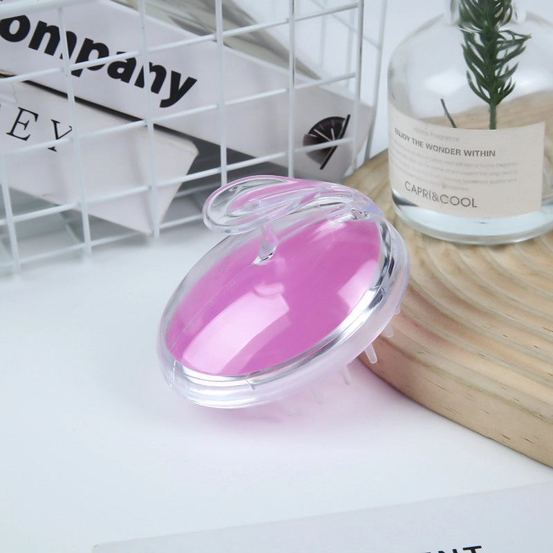 Crystal Transparent Shampoo Brush Silicone Head Massage Brush Shampoo Comb Scalp Itching Artifact Manufacturers