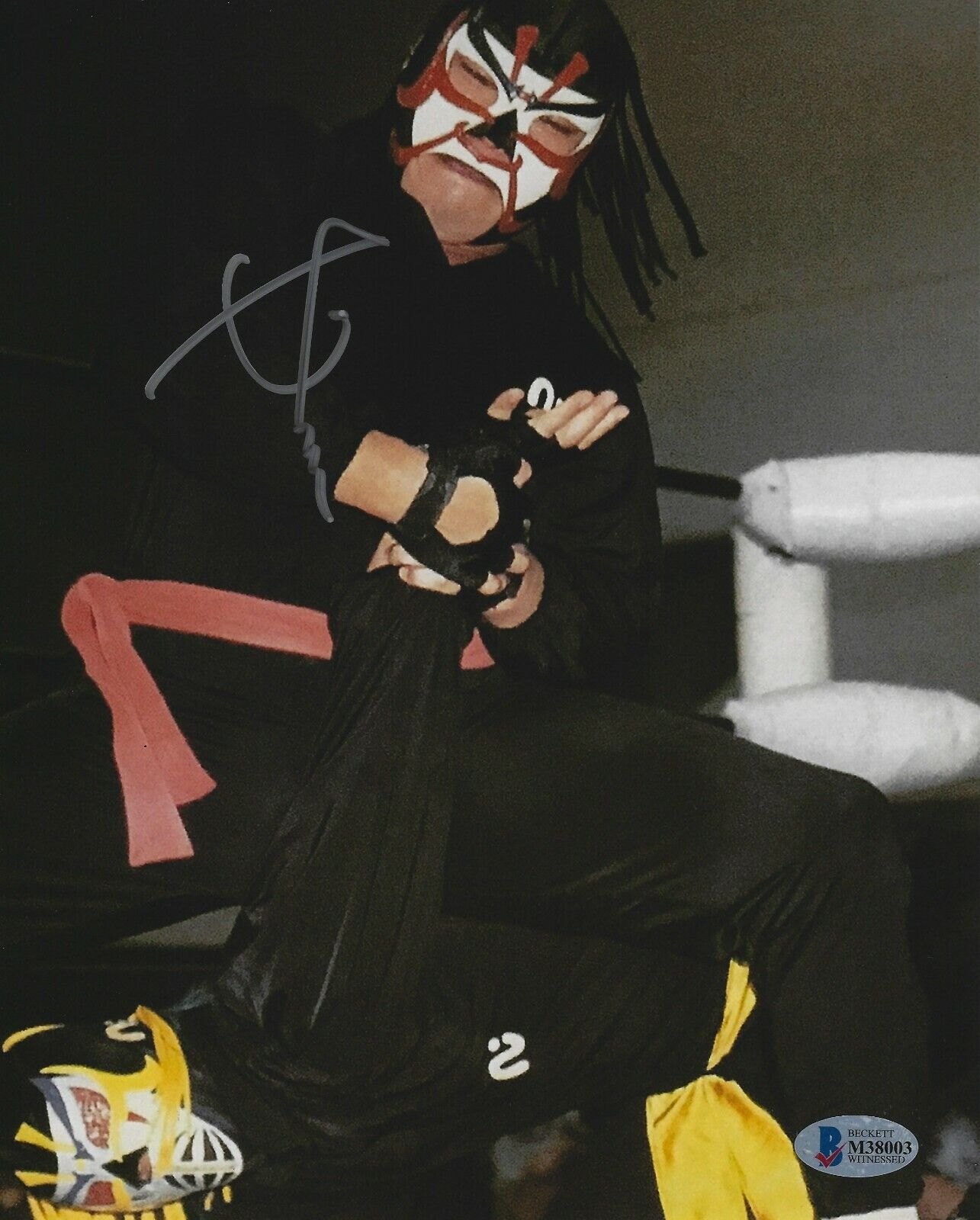 Great Sasuke Signed 8x10 Photo Poster painting BAS COA WWE New Japan Pro Wrestling Autograph FMW