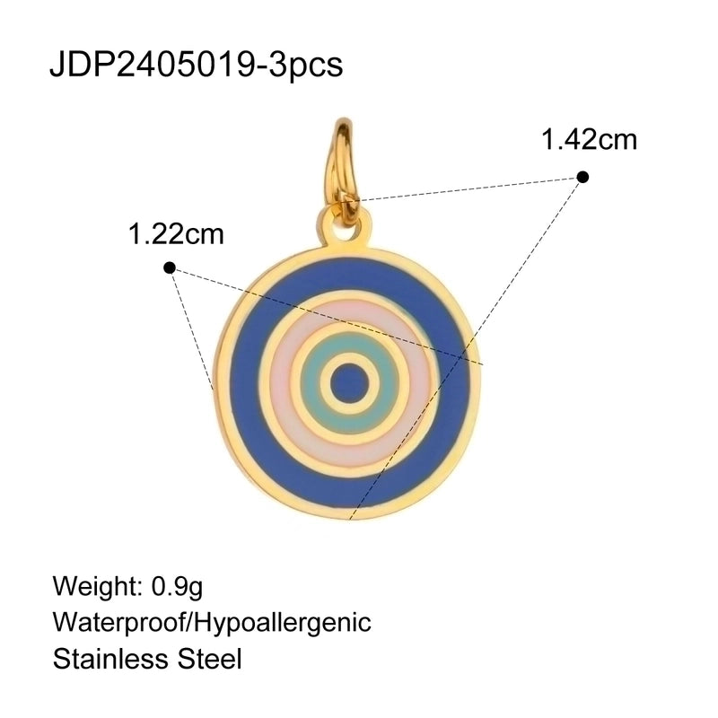 3 Pieces 304 Stainless Steel Letter Fruit Pendant