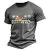 Men's Vintage Gulf Of Mexico Since 1550 Florida Beach Coast Print Cotton Short Sleeve T-Shirt by Inlyline