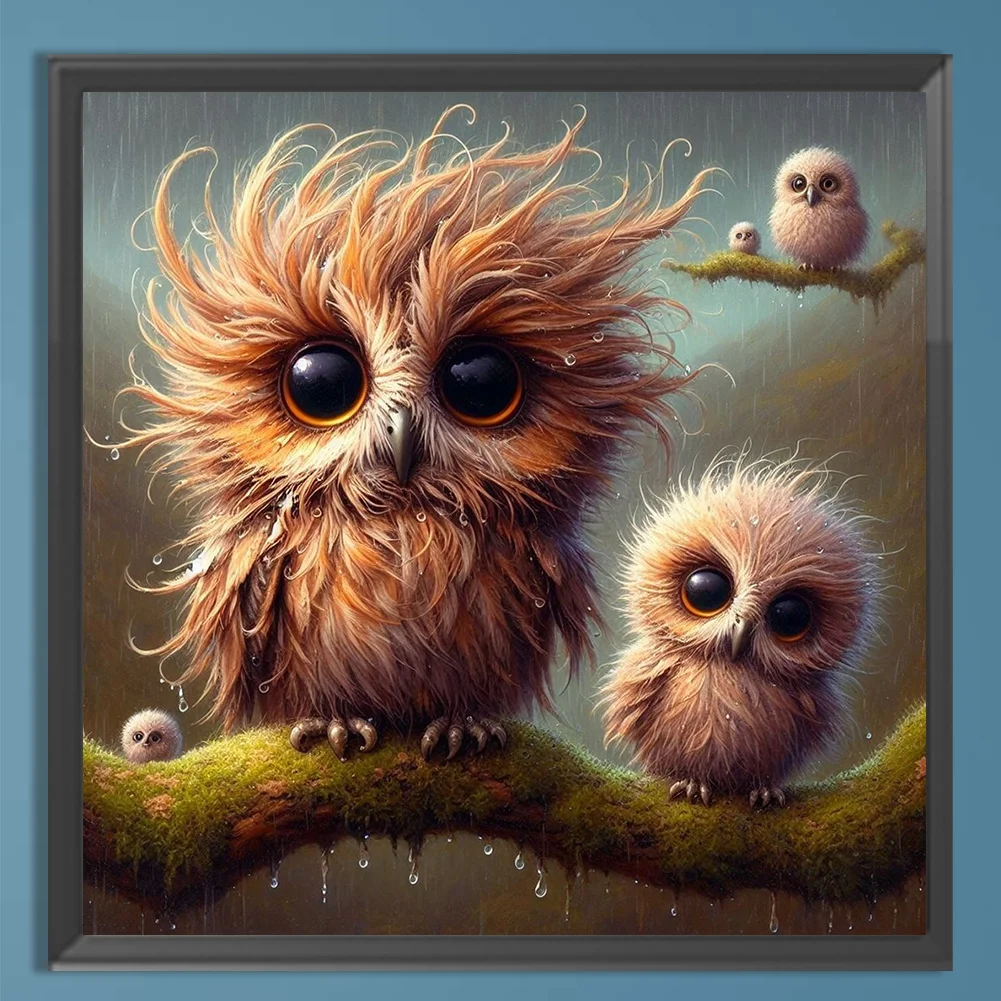 Diamond Painting - Full Square Drill - Owl(Canvas|35*35cm)