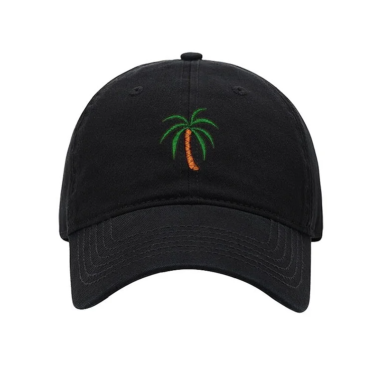 Coconut Tree Embroidery Pure Cotton Baseball CapWomen Men Hat Sport Visors Snapback Cap Sun Hat Breathable Outdoor Caps