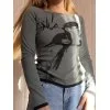 Long Sleeve Screen Print Tee