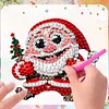 6Pcs Diamond Painting Acrylic Santa Claus Fridge Stickers