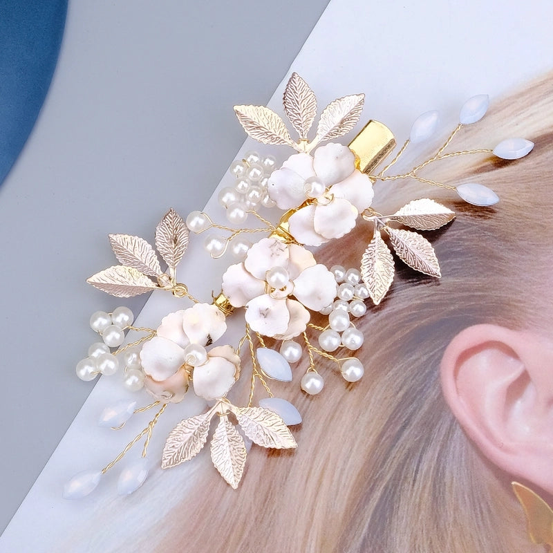 Women’s Pastoral Flower Rhinestone Hair Clip