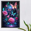 (40*60cm)Roses Butterfly - Round AB Drill Diamond Painting