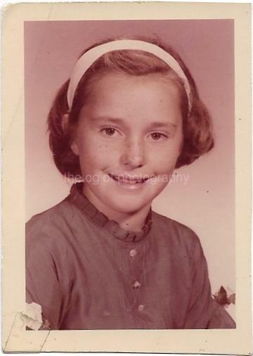 Young School Girl SMALL FOUND Photo Poster painting ColorPortrait VINTAGE 07 31 L