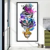 (Big Size)Alice'S Cat - 11CT Stamped Cross Stitch - 35*65cm - Disney