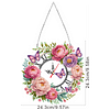 Acrylic Special Shape Peony Butterfly 5D Diamond Painting Wreath Clock