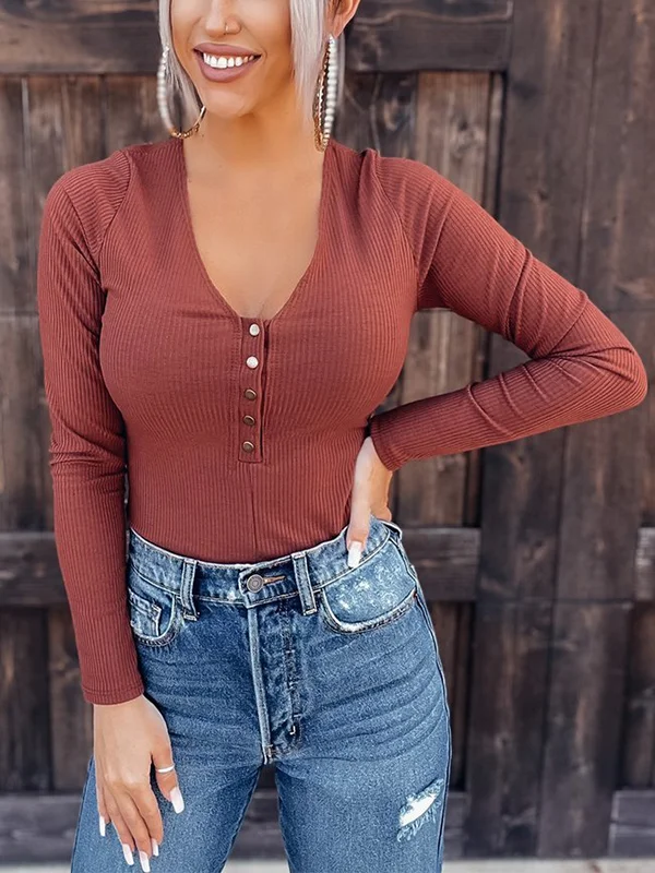 Sweet & Simple Button Bodysuit