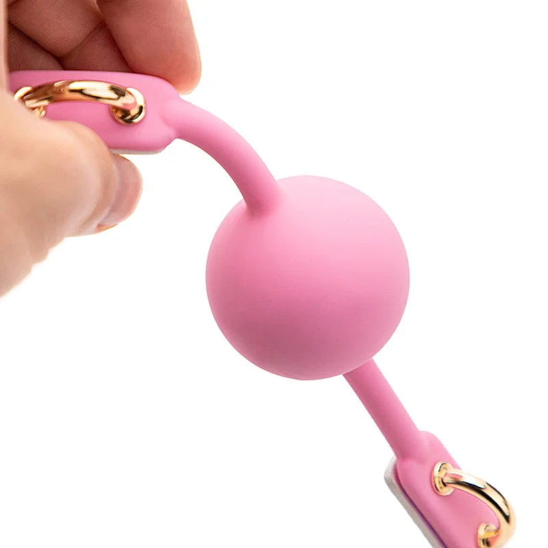 OJBK Sex Toys For Couples Adult Games Colorful Soft Silicone Ball Gag Oral Fixation PU Leather Conquer ToysBondage Mouth Gag
