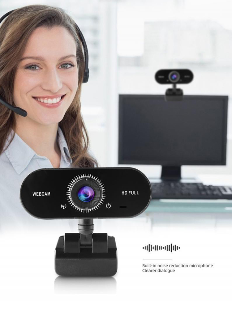 W16 1080P HD Webcam with Microphone Auto Focus Rotatable Computer Camera, 501 Original