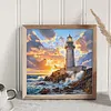 Lighthouse Full 11CT 3 Strands DIY Counted Cross Stitch Kits for Beginners Adults Gift Home Wall Decor Embroidery Needlepoint Starter Kits 40x40cm