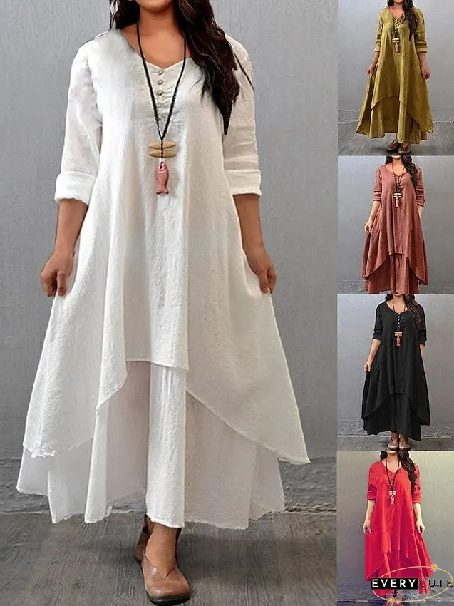 Layered Casual Maxi Dress