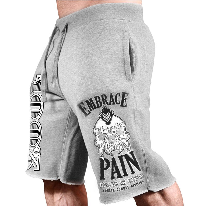 Mens Cotton Shorts Calf-length Gyms Fitness Bodybuilding Casual Joggers Workout Brand Sporting Short Pants Sweatpants Sportswear