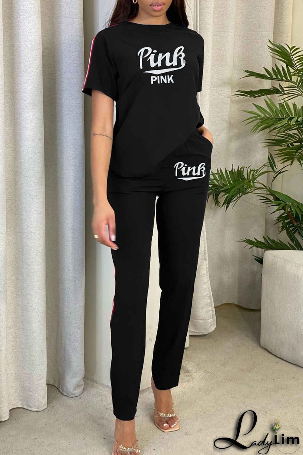 Grey Casual Print Patchwork O Neck Short Sleeve Two Pieces