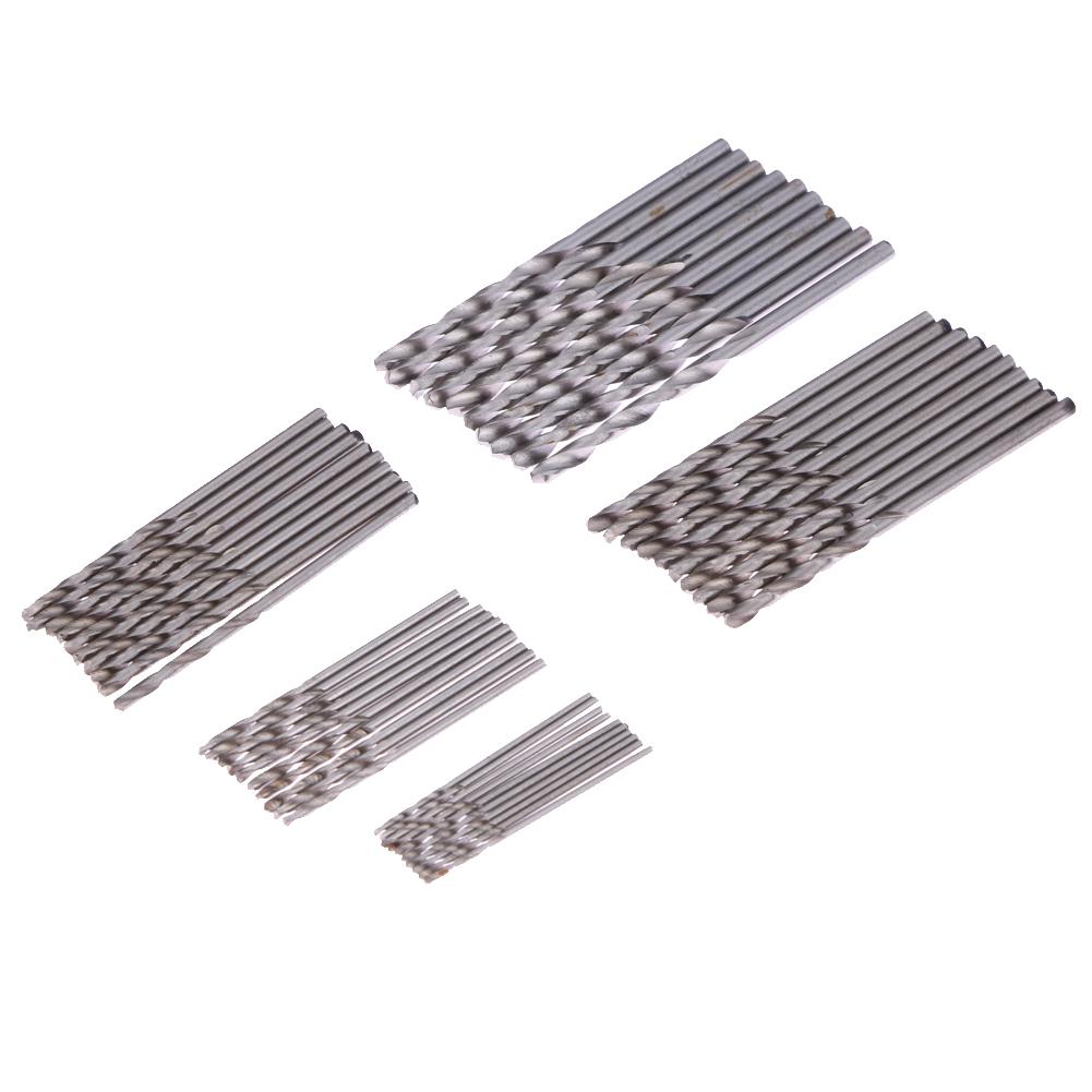 

50 Pcs High Speed Steel Titanium Plated Twist Drill Bit Set Tool 1/1.5/2/2., 501 Original