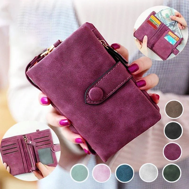 Small trifold leather wallet for women DMladies