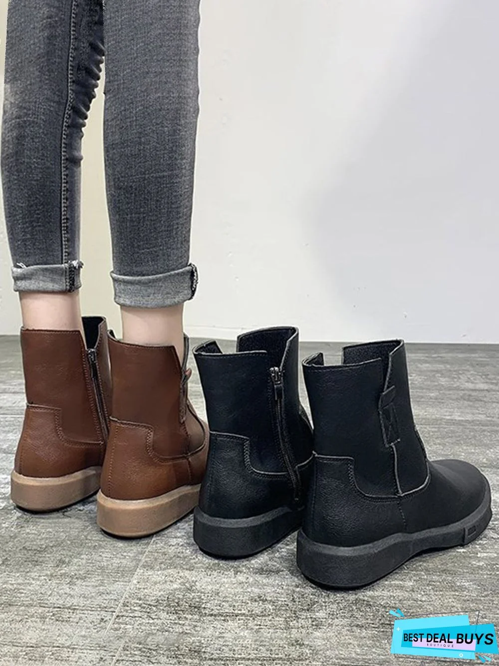 Vintage Leather Ankle Boots