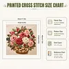 Cottage Roses Full Stamped 11CT 3 Strands Cross Stitch Kit 45x45cm