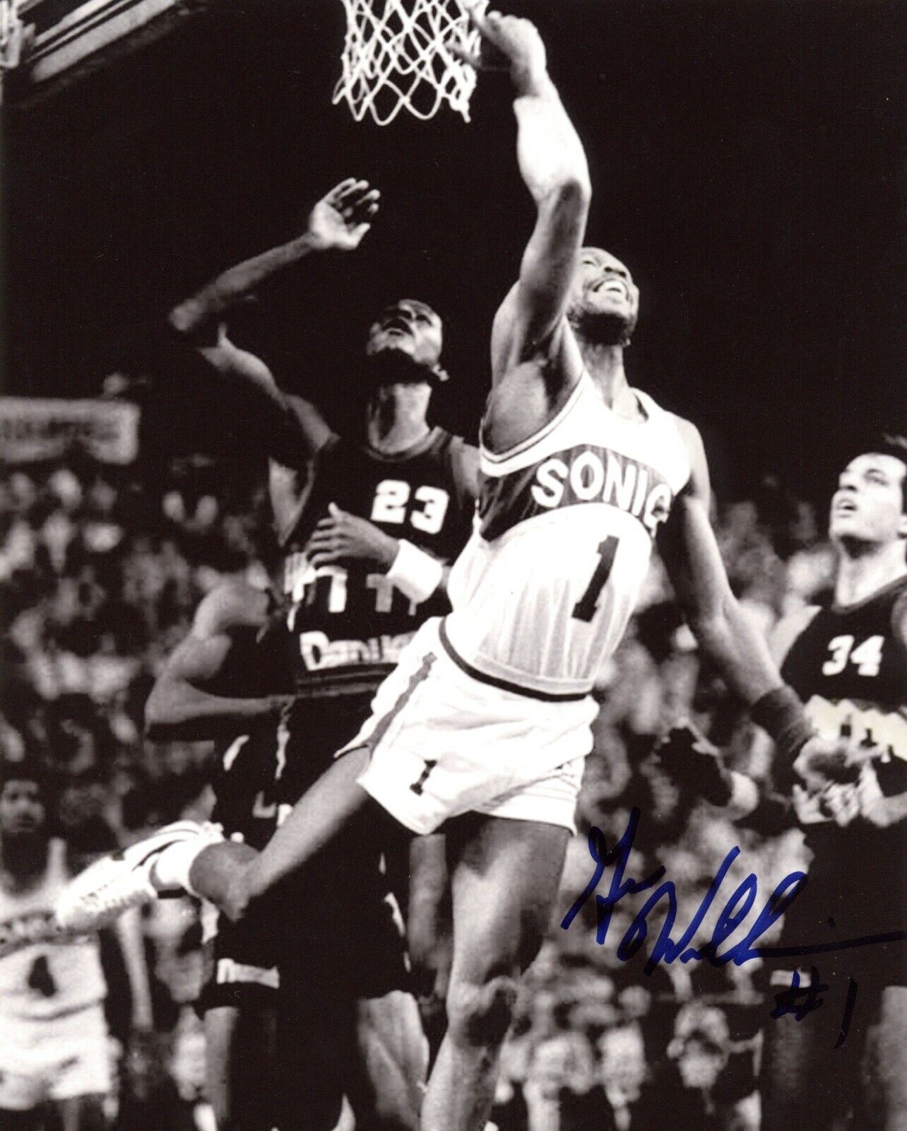 Gus Williams Seattle Super Sonics Autographed Signed 8x10 Photo Poster painting CFS COA