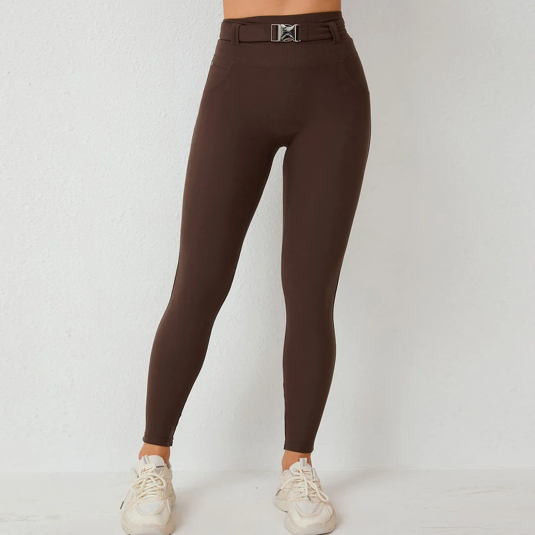 Toloer Toloer Fast Dry Tight Yoga Pants Can Adjust Waist Circumference Fitness Pants Wear Sports Belt Pants-Outfit Ideas