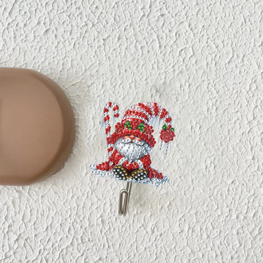 8Pcs Christmas Gnome Diamond Art Hanging Hooks Diamond Painting Hooks DIY Crafts