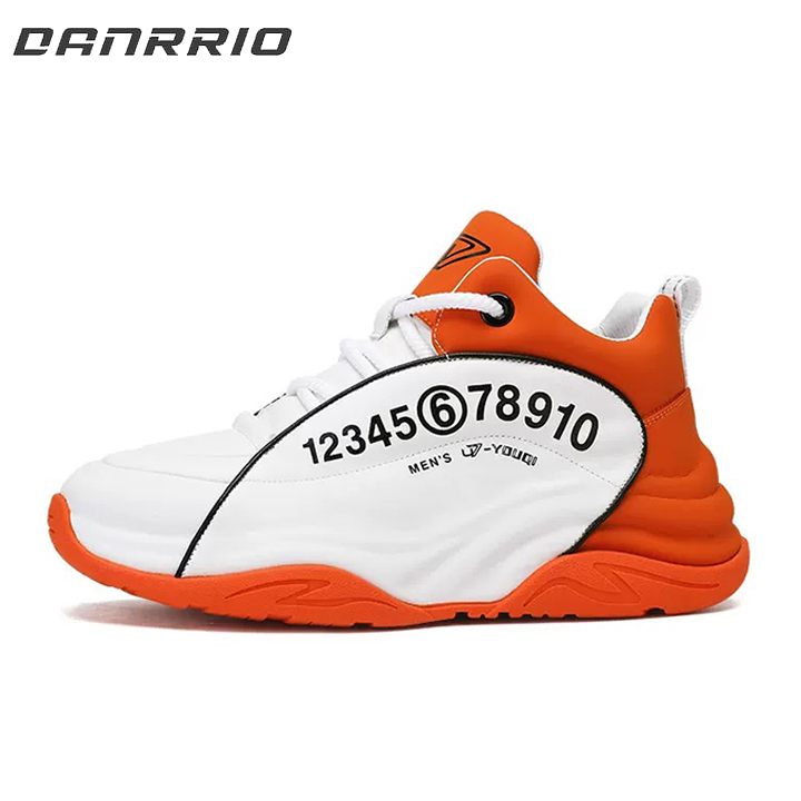 DANRRIO Leather Trend Thick Sole Casual Cowhide Sneakers DANRRIO.COM DANRRIO