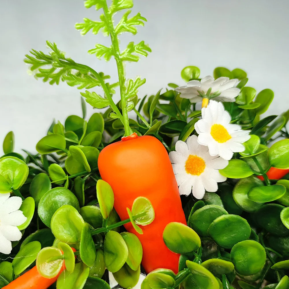 Easter Wreath Daisy Eucalyptus Leaf Radish Wreath Ornament
