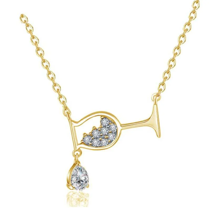 Shinning Wine Glass Necklace