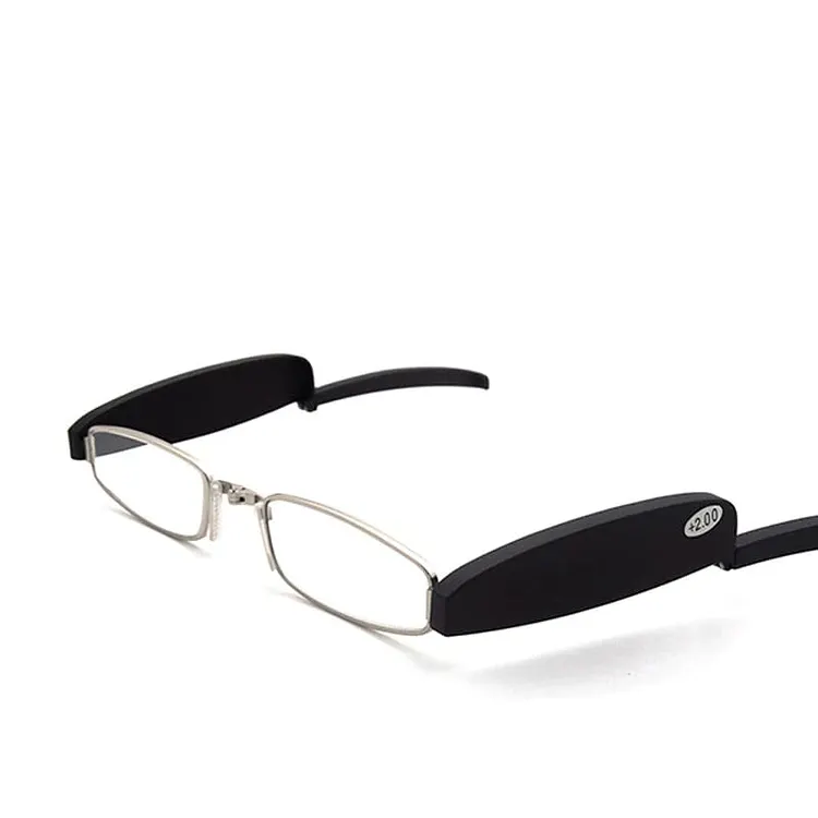Men's Ultra Light Titanium Foldable Reading Glasses - Screwless, Anti-Blue Light