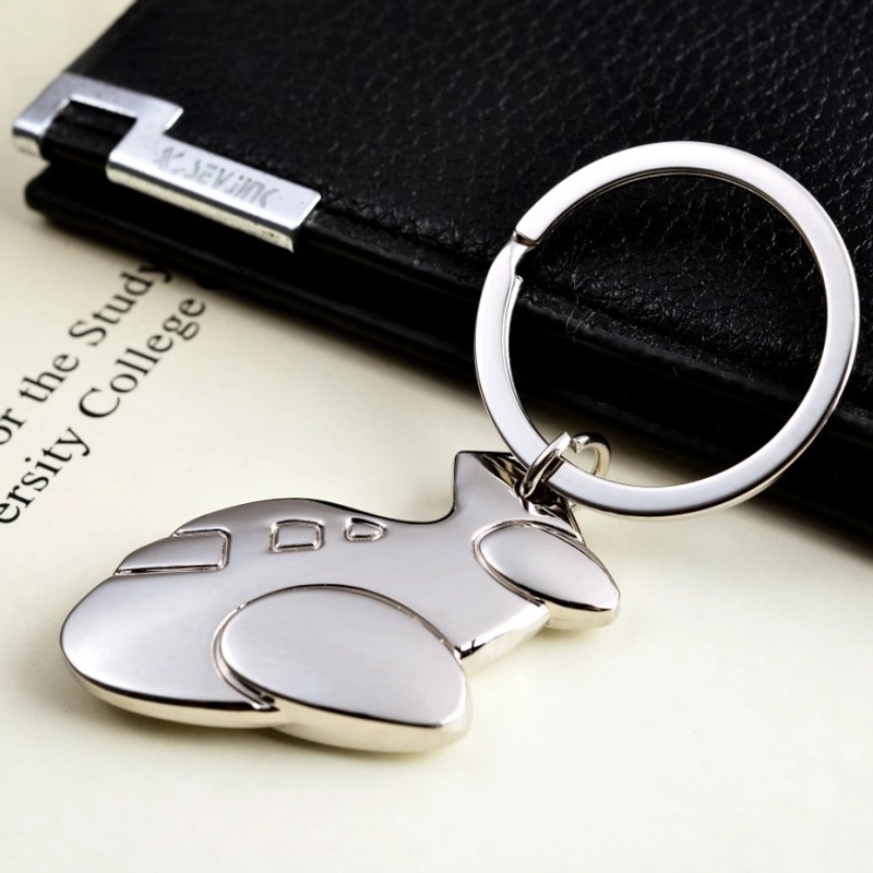 Modern Style Artistic Airplane Metal Unisex Bag Pendant Keychain