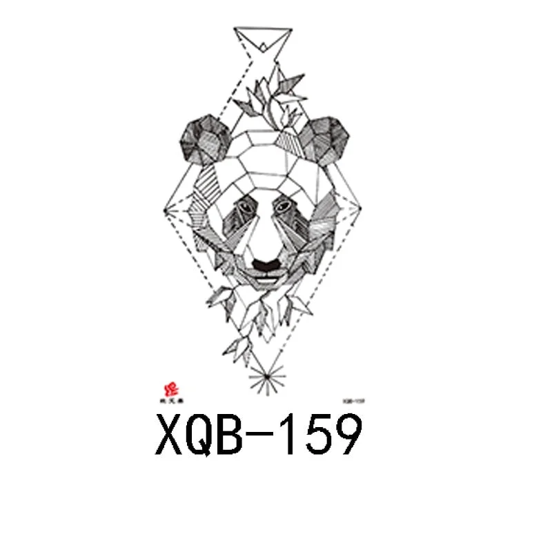 Small Full Arm Waterproof Tattoo Sticker Half Arm Arm Fierce Wolf Head Animal Arm Lasting European and American Tattoo Sticker