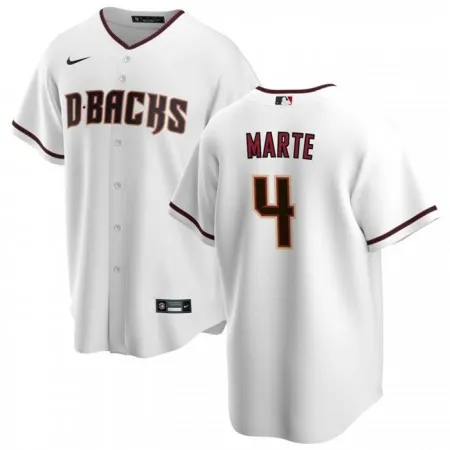 Men's Arizona Diamondbacks #4 Ketel Marte White Cool Base Stitched Baseball Jersey UA85
